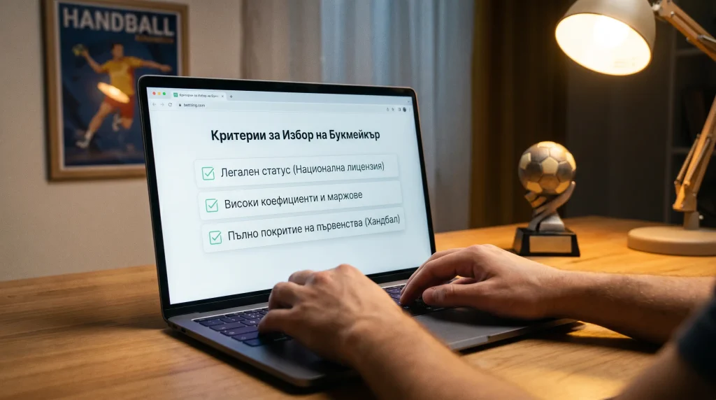 Залагащ сравнява критерии за избор на букмейкър за хандбал